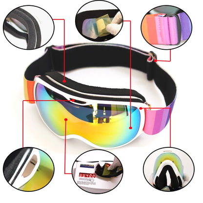 Kids Ski Goggles for Age 4-14