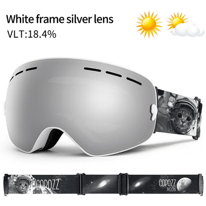 Ski Snowboard Goggles Double Lens UV400 Anti-fog Unisex