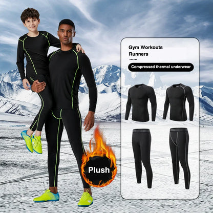 Thermal Underwear Compression Tights Ski Base Layer Kids