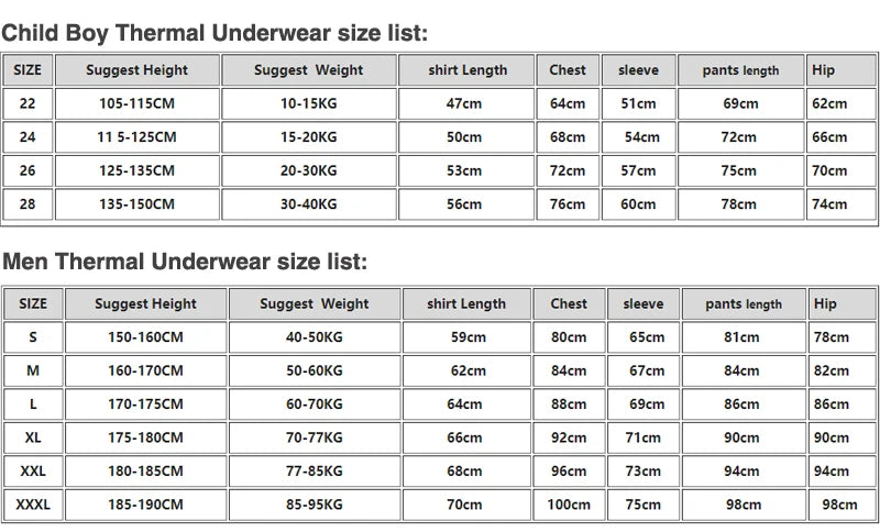 Thermal Underwear Compression Tights Ski Base Layer Kids