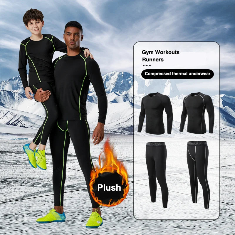 Thermal Underwear Compression Tights Ski Base Layer Kids
