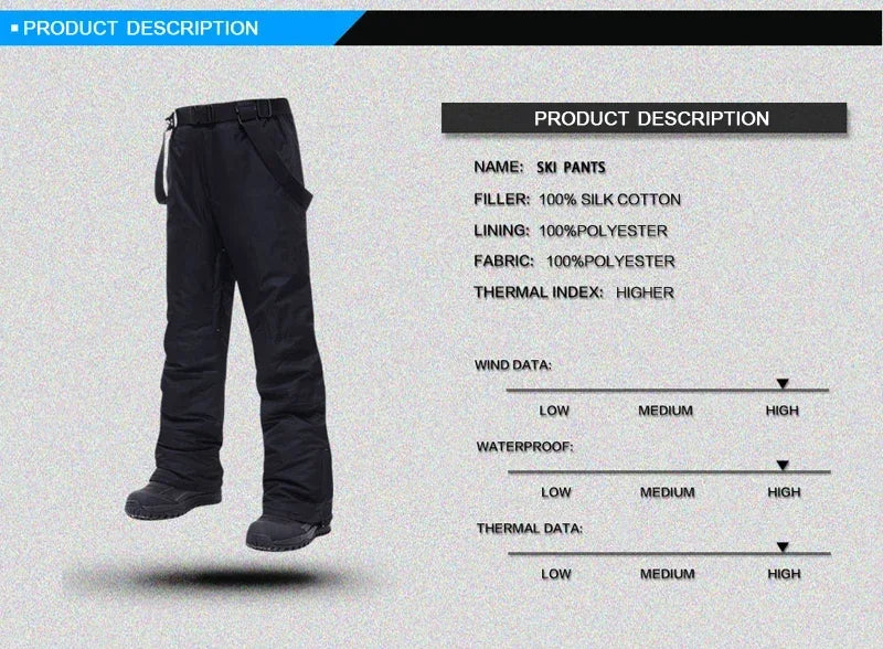 Ski Snowboarding Suit Men